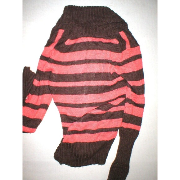 New Womens NWT $205 Eugenes S Brown Orange Mohair Sweater Stripes Pullover Long - Picture 10 of 11